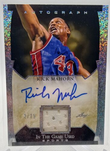 2022 Leaf ITG Used Sports In the Game Silver Sparkle /25 Rick Mahorn Patch Auto