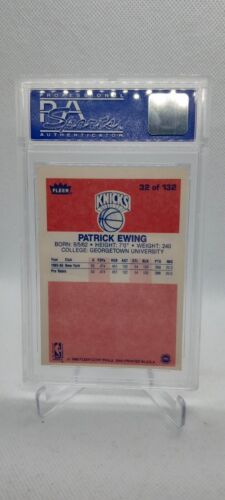 1986 Fleer Basketball Patrick Ewing ROOKIE RC #32 PSA 9 OC MINT