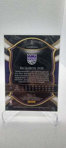 2020-21 Select Lime Green Prizm- De'Aaron Fox /75 Sacramento Kings!