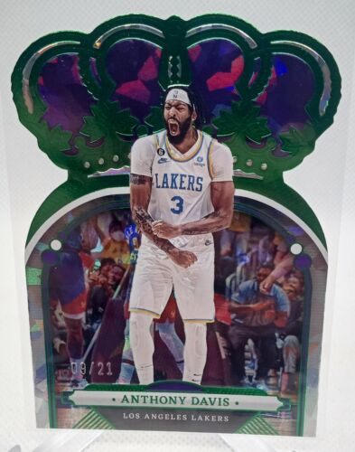 2022-23 Panini  Crown Royale Basketball Anthony Davis Green Crystal FOTL /21 SSP