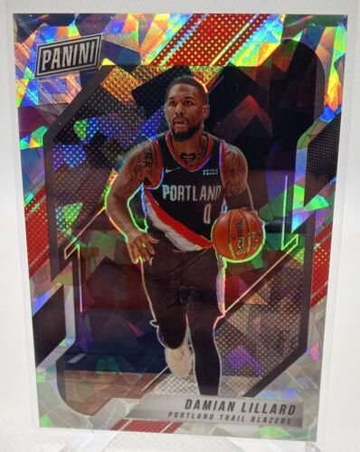 Damian Lillard 2021-2022 Panini National VIP Gold Pack #37 Cracked Ice Prizm /99