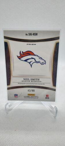 2023 Panini Select Neil Smith Signatures Blue Prizm Auto /99 Denver Broncos