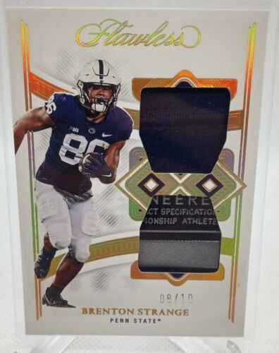 2023 Panini Flawless Collegiate Rookie Dual Patches Gold BRENTON STRANGE /10