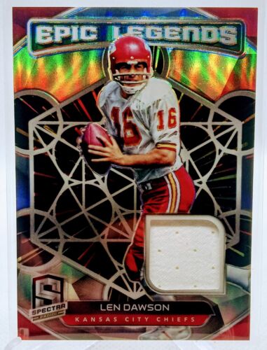 2020 Panini Spectra Len Dawson Epic Legends Jersey Relic Hyper Prizm # /75