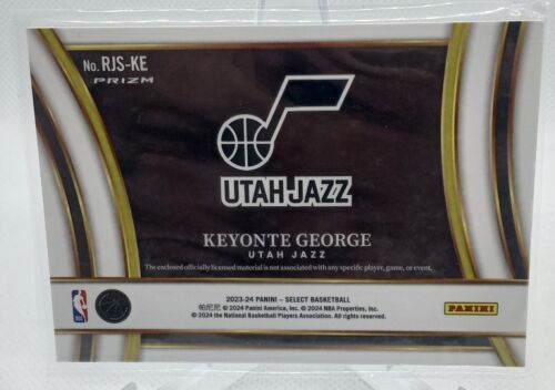 Keyonte George 2023/24 Select Jumbo Patch Silver Prizm Rookie RC Jazz