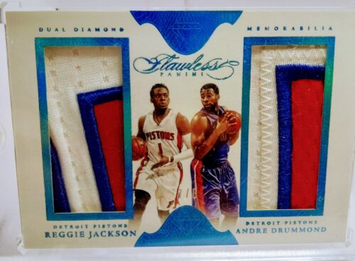 2015-16 Flawless Dual Diamond Patches Sapphire- Andre Drummond, Jackson /8 RARE!