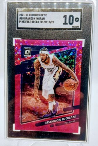 2021-22 Panini Donruss Optic Red Pink Break Prizm /20 Brandon Ingram #60 SGC 10