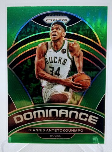 2022-23 Panini Prizm Dominance Green Giannis Antetokounmpo Milwaukee Bucks #21