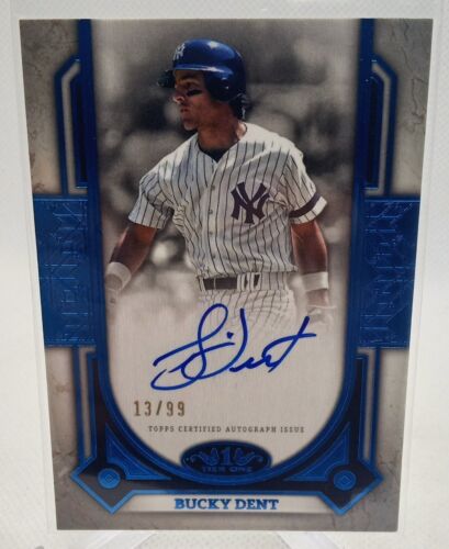 2024 TOPPS TIER ONE BUCKY DENT AUTO ON CARD AUTOGRAPH # /99 YANKEES