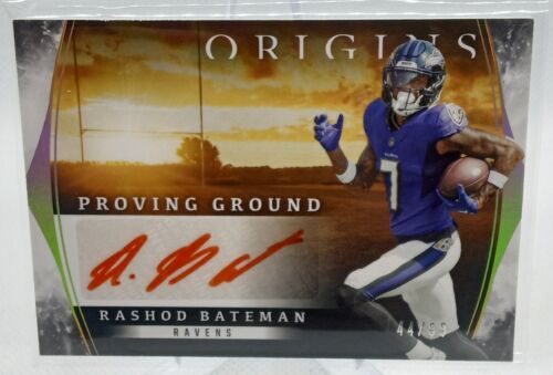 2023 Panini Origins Rashod Bateman Proving Ground Auto /99 Orange Ink Ravens