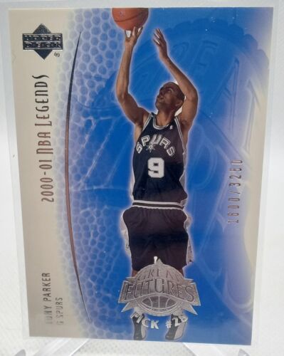 TONY PARKER 2001-02 UPPER DECK LEGENDS GREAT FUTURES RC /3250