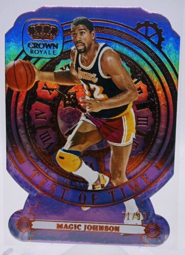 Magic Johnson 2023-24 Panini Crown Royale /99 Purple Test Of Time #12