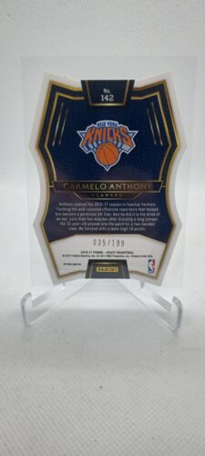 2016-17 Select Premiere Light Blue Prizm Die Cut- Carmelo Anthony /199 Rare