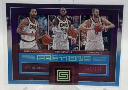 2017-18 Status Factions Blue- LeBron James, Rose, Love /199 Cleveland Cavaliers!