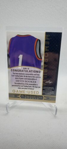 2024 Leaf In the Game Used Devin Booker Jersey Patch /60 Jersey Number 1/1