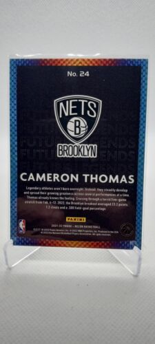 2021-22 Panini Recon CAMERON CAM THOMAS RC Future Legends SP No. 24 Nets