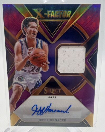 2023-24 Panini Select Jeff Hornacek Purple Prizm  X-Factor Patch Auto /99 jazz