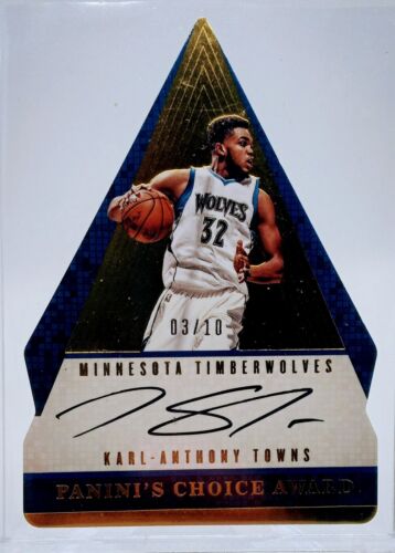 2016-17 Panini Preferred Panini's Choice Gold Auto /10 Karl-Anthony Towns  Rare!