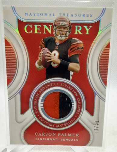 2021 National Treasures Century Materials Holo Silver Patch Carson Palmer /25