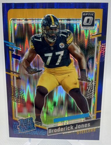 2023 Donruss Optic #285 Broderick Jones Purple Shock Rated Rookie