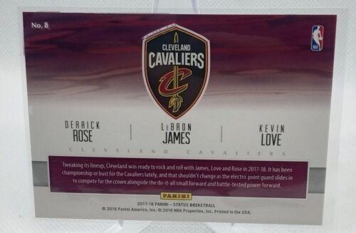 2017-18 Status Factions Blue- LeBron James, Rose, Love /199 Cleveland Cavaliers!