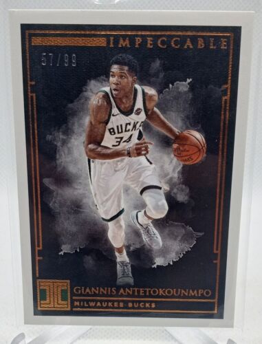 GIANNIS ANTETOKOUNMPO 2018-19 IMPECCABLE BASKETBALL BRONZE BUCKS /99