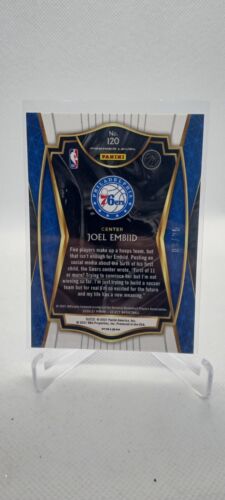 2020-21 Panini Select Premier Level Blue Disco Prizm /25 Joel Embiid Rare