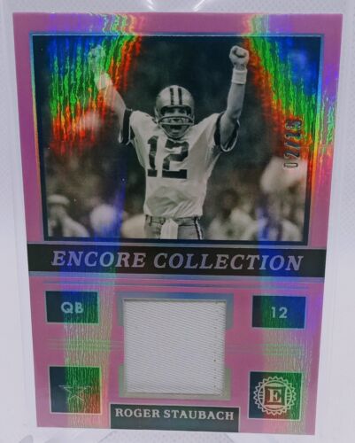 Roger Staubach 2023 Panini Encased Encore Collection PinkPatch /15 SSP