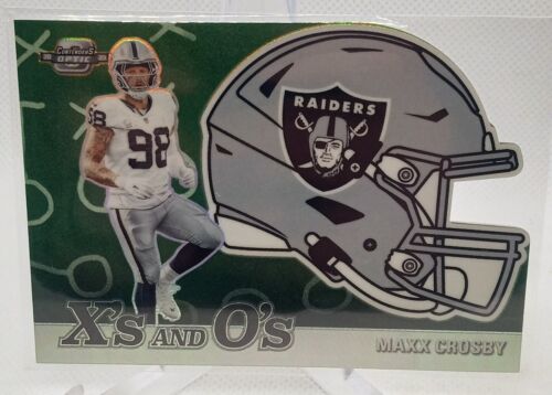 Maxx Crosby 2023 Contenders Optic X's And O's Silver Prizm Las Vegas Raiders