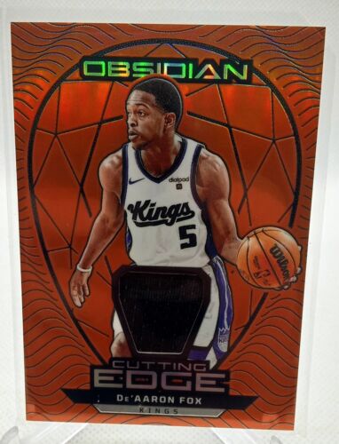 2023-24 Obsidian De'Aaron Fox Orange Cutting Edge Game Used Patch /99