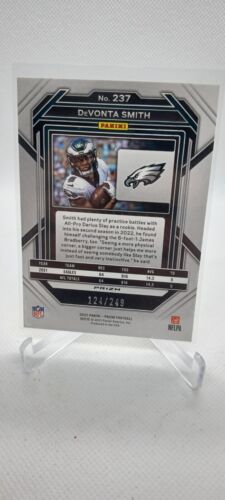 DeVonta Smith 2022 Panini Prizm Orange /249 #237 Philadelphia Eagles