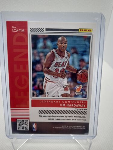 Tim Hardaway Blue Prizm Autograph /75 2021-22 Panini Contenders Optic Basketball