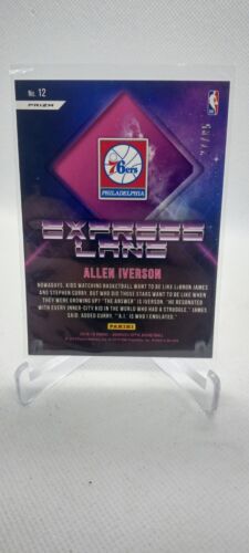 2018-19 Optic Express Lane Blue Prizm- Allen Iverson /85 Philadelphia 76ers!