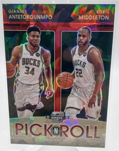 2021 Contenders Optic Pick n Roll Red Ice Giannis Antetokounmpo Middleton