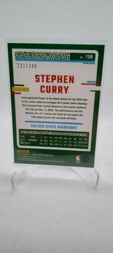 2023-24 Panini Donruss Optic #198 Stephen Steph Curry Aqua /249 Warriors Prizm