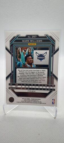 2022-23 PANINI PRIZM MARK WILLIAMS BASR SILVER ROOKIE RC #257