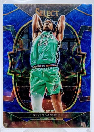 2022-23 Panini Select #64 Devin Vassell Concourse Blue Scope Prizm #'d /249