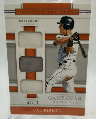 CAL RIPKEN JR. 2020 NATIONAL TREASURES GAME GEAR TRIPLE PATCH /15 SSP