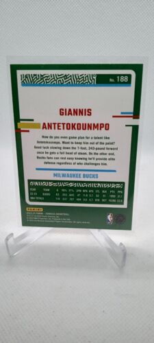 GIANNIS ANTETOKOUNMPO /88 Fireworks Red 2023-24 Donruss #188 Milwaukee Bucks