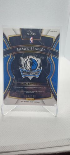 2018-19 Select Signatures Silver Prizm Auto-Shawn Bradley /199 Dallas Mavericks!