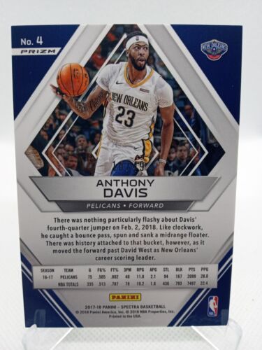 2017-18 Panini Prizm Spectra Anthony Davis #/49 Green Scope Prizm Pelicans