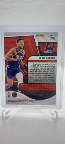 2021 22 Panini Revolution Cosmic /99 Devin Booker Phoenix Suns #76