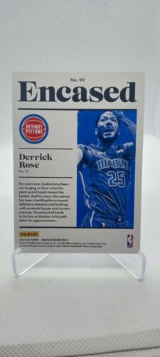 2019-20 Encased- Derrick Rose /99 Detroit Pistons!