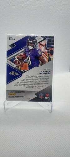 Lamar Jackson 2022 Panini Elements Electric Cobalt  Patch Card #ELE-8 /27 Ravens