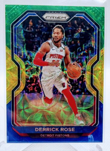 2020-21 Prizm Green Yellow Blue Scope Prizm- Derrick Rose