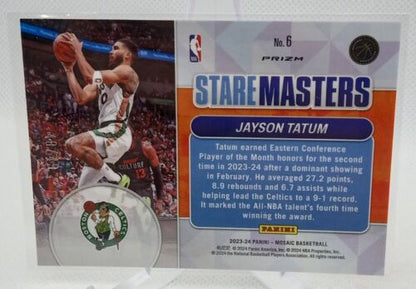 Jayson Tatum 2023-24 Panini Mosaic /49 Orange Stare Masters Celtics #6