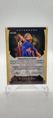 2022 Leaf ITG Used Sports In the Game Silver Sparkle /25 Rick Mahorn Patch Auto