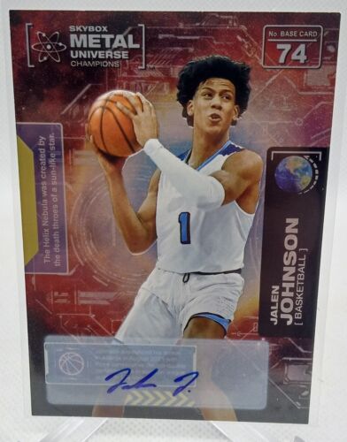 2021 Skybox Metal Universe Champions Silver Jalen Johnson #74 Rookie Auto RC