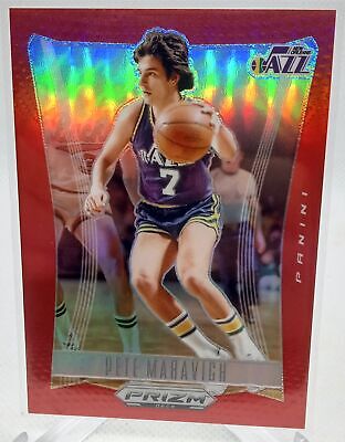 2023-24 Prizm Deca #187 Pete Maravich Base Prizms Red #/199