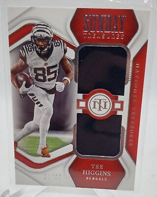 2022 Panini National Treasures #STR-THI Tee Higgins Sunday Treasures #/99